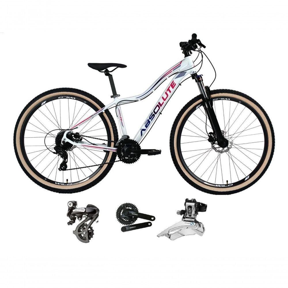 Bicicleta Aro 29 Absolute Hera Feminina Shimano Altus 24v Freio Disco Hidráulico Garfo Trava Pneus Bege - Branco Tam.15 em Oferta na Shopee