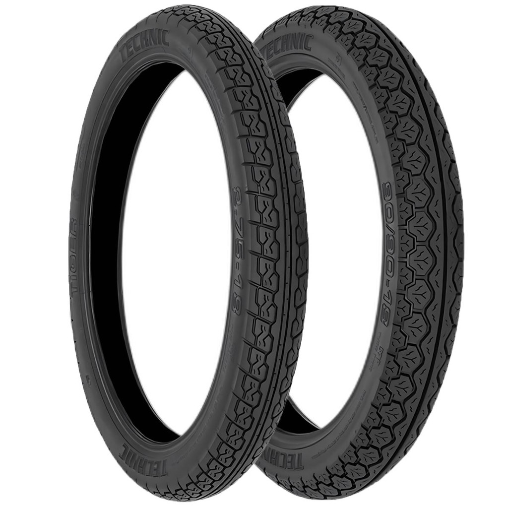 Par Pneu Yes 125/ Gsr 125/ Gsr 150i (275-18 + 90-90-18) Uso C/ Câmara Tiger Technic