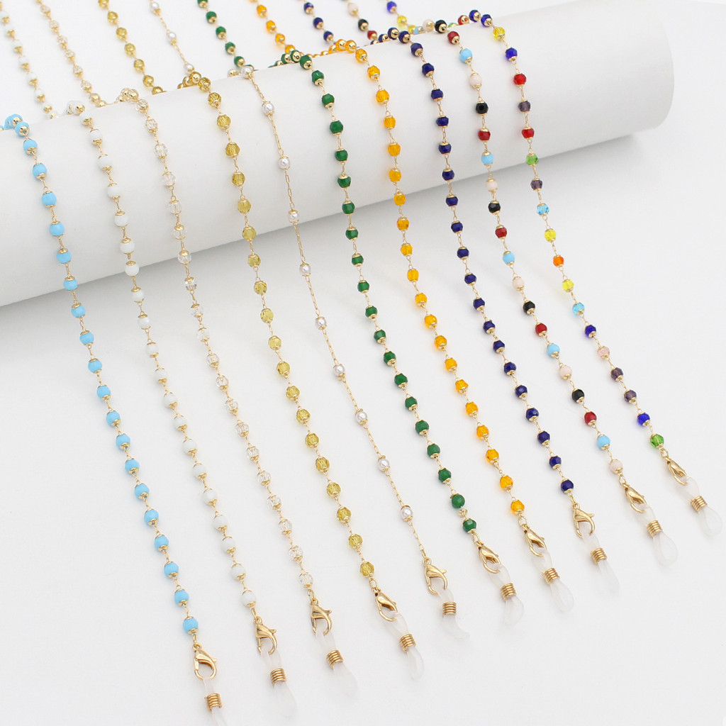 Corda de óculos cor óculos cadeia avançado sentido pescoço para as mulheres para evitar a perda de óculo