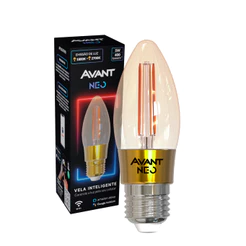 Lâmpada Decorativa Inteligente Vela E27 Smart Wifi 5w 1800k-2700k Avant Neo