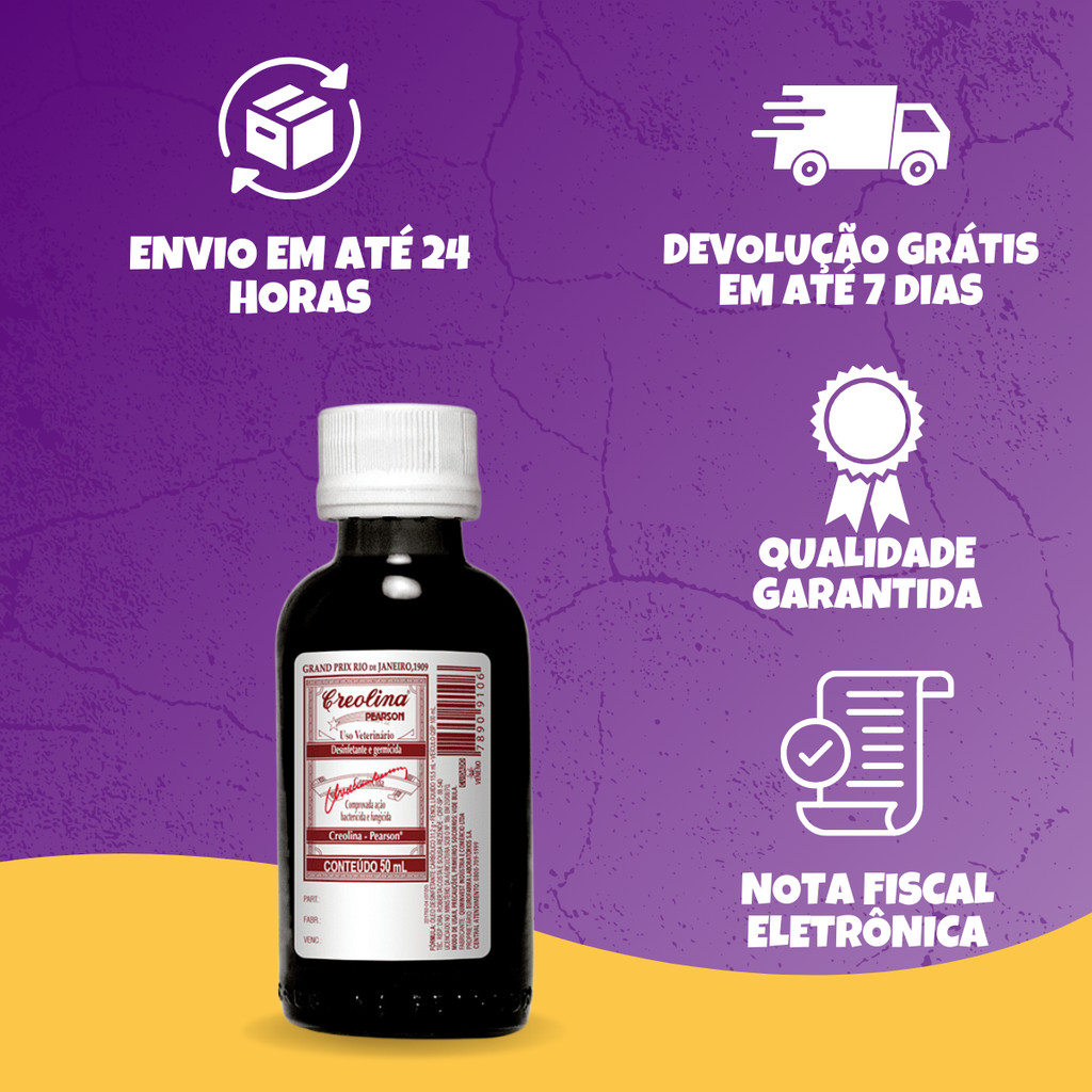 Detalhes do Creolina Pearson Desinfetante e Germicida- 50ml