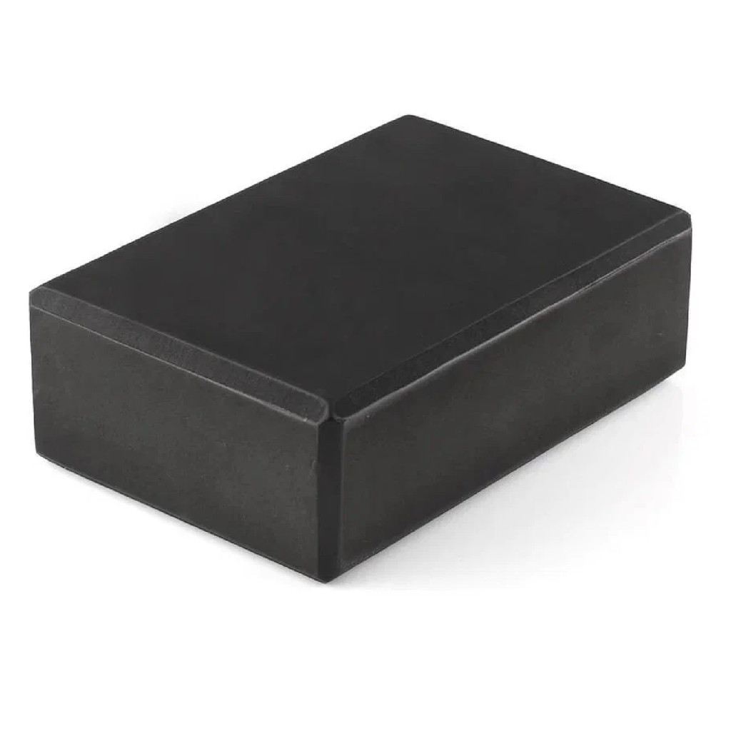 Bloco De Yoga EVA Preto Alta Densidade Antiderrapante Para Pilates Alongamento Meditação Funcional em Oferta na Shopee