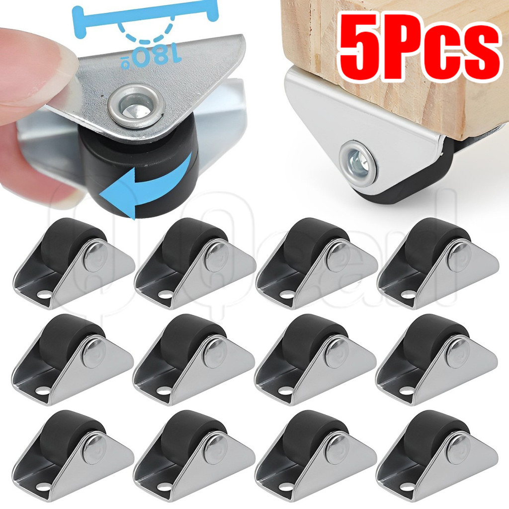 Mini Rodízios Para Móveis De 5 Unidades-Rodízio Silencioso Universal-Rodas De Suporte Inferior Da Porta Doméstica-Com Pa