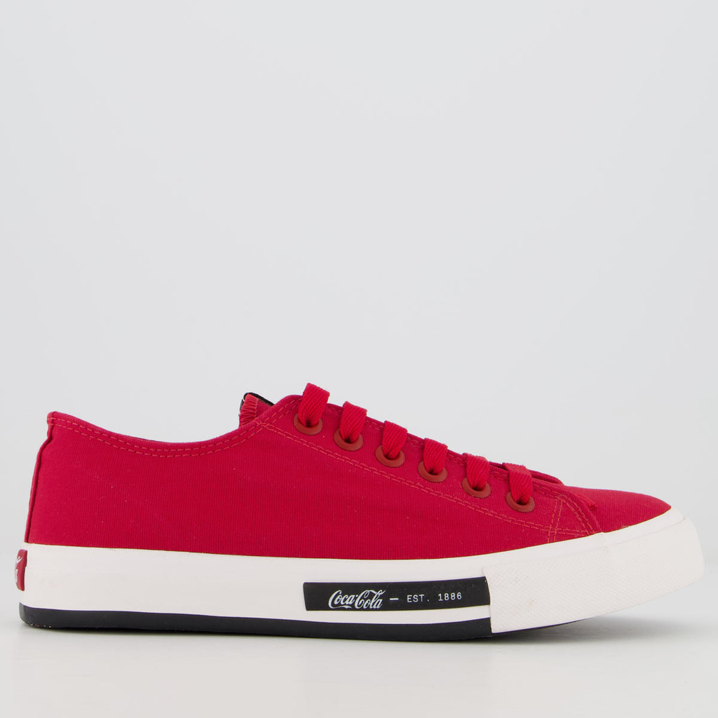 Tênis Coca Cola Daytona Feminino Vermelho em Oferta na Shopee