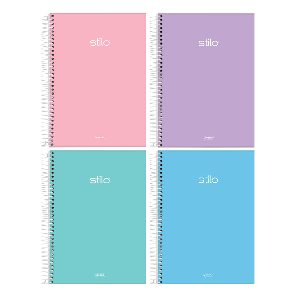 Kit 5 Cadernos 1/4 Capa Dura 14x20cm 80 Folhas Stilo Jandaia Capas Sortidas em Oferta na Shopee