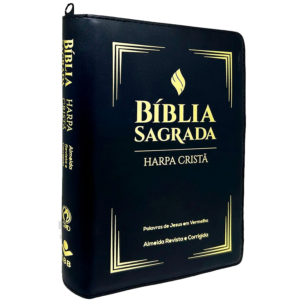 Bíblia Sagrada | ARC | Letra Grande | Zíper Harpa Cristã em Oferta na Shopee