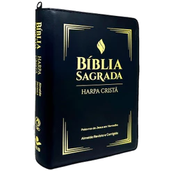 Bíblia Sagrada | ARC | Letra Grande | Zíper Harpa Cristã