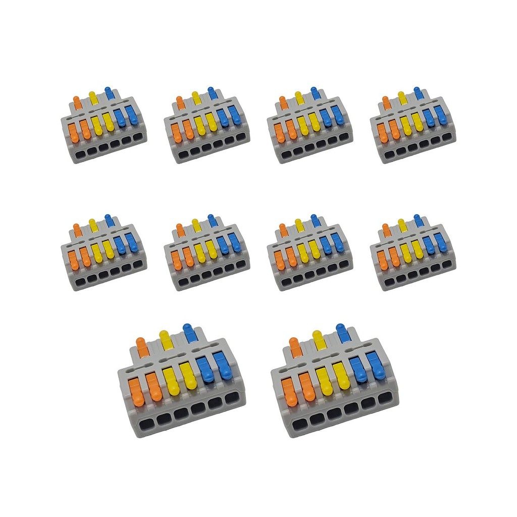 Kit 10x Conector Derivador 3:6 32A 1,5mm a 4mm 074014 InterNEED
