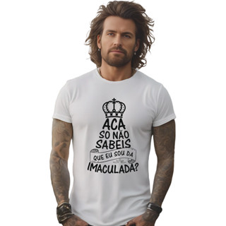 Camisa Camiseta Acaso Não Sabeis Que Sou Da Imaculada M1 em Oferta na Shopee