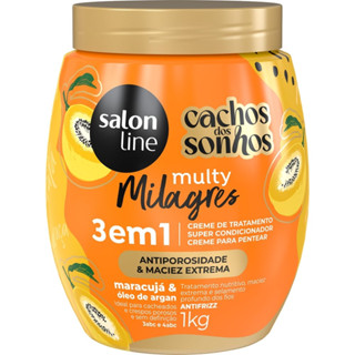 Salon Line Creme De Tratamento  3 Em 1 Cachos Dos Sonhos Multy Extraordinário 1kg em Oferta na Shopee