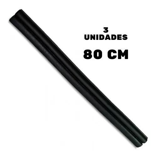 Kit Com 3 Un Refil De Borracha P/ Rodo De Alumínio 80 Cm