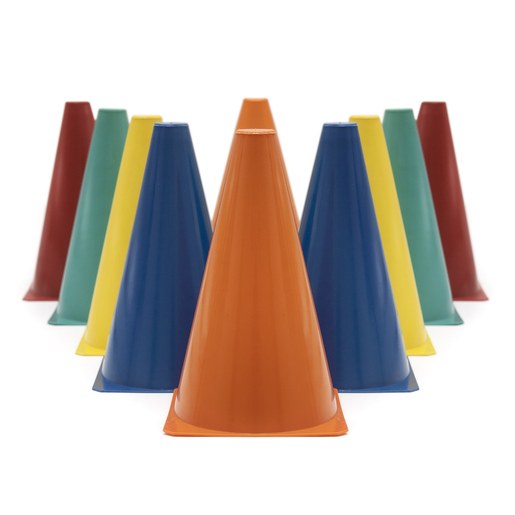 Kit 10 Cones P/ Circuito Funcional Agilidade Futebol 20 Cm