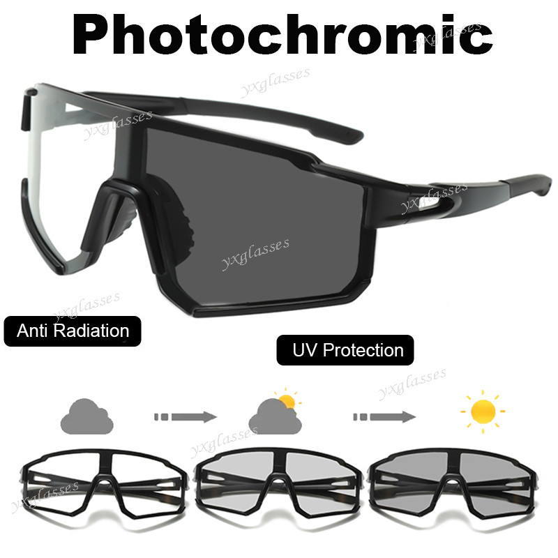 Óculos De Sol Fotocromáticos Para Ciclismo , Homens E Mulheres , Preto , Esportes Ao Ar Livre , Corrida , Bicicleta ,