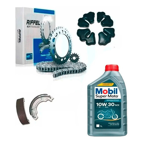 Kit Relaçao Da Titan Fan 160 Oleo 10w30 E Bucha Coroa Patim