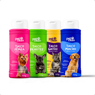 Talco Banho a Seco para Cachorro e Gato Pet Clean - 100 gramas em Oferta na Shopee