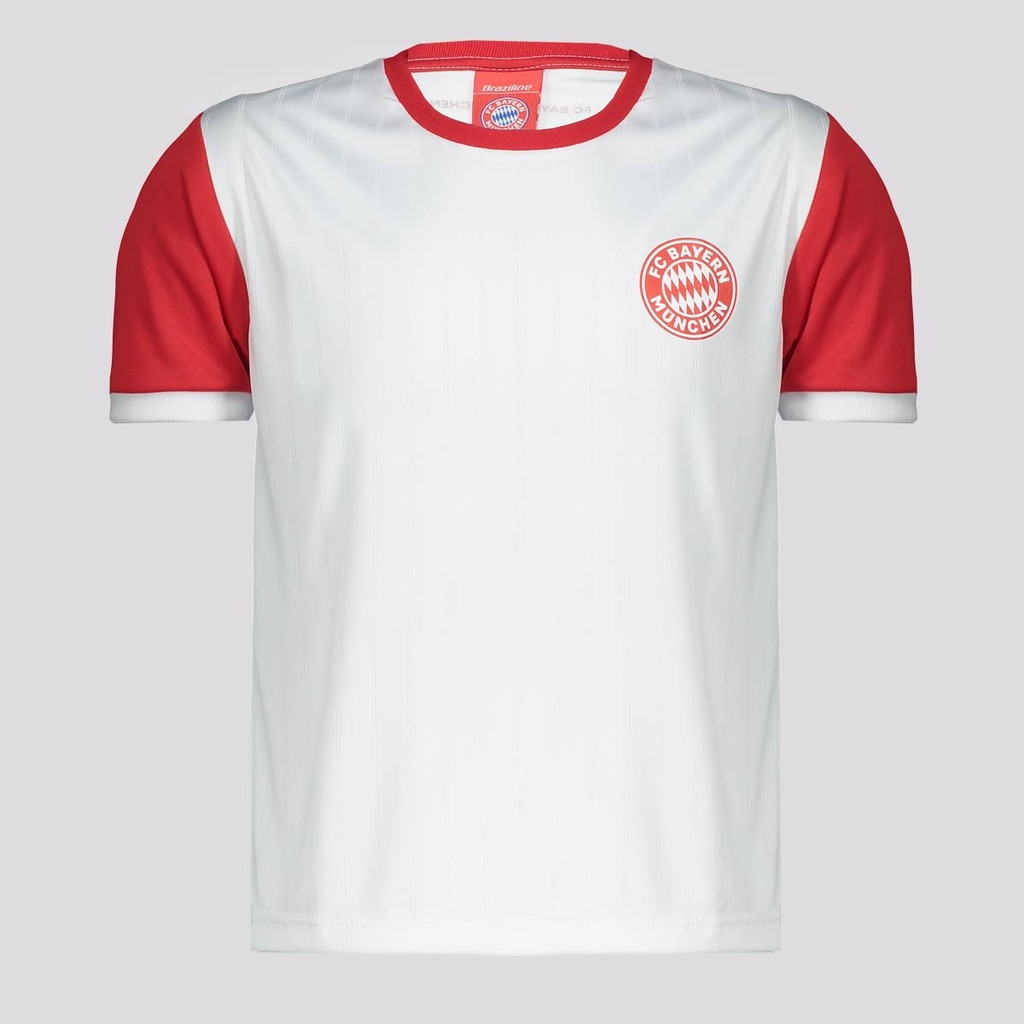 Camisa Bayern De Munique Stencil Infantil Branca em Oferta na Shopee