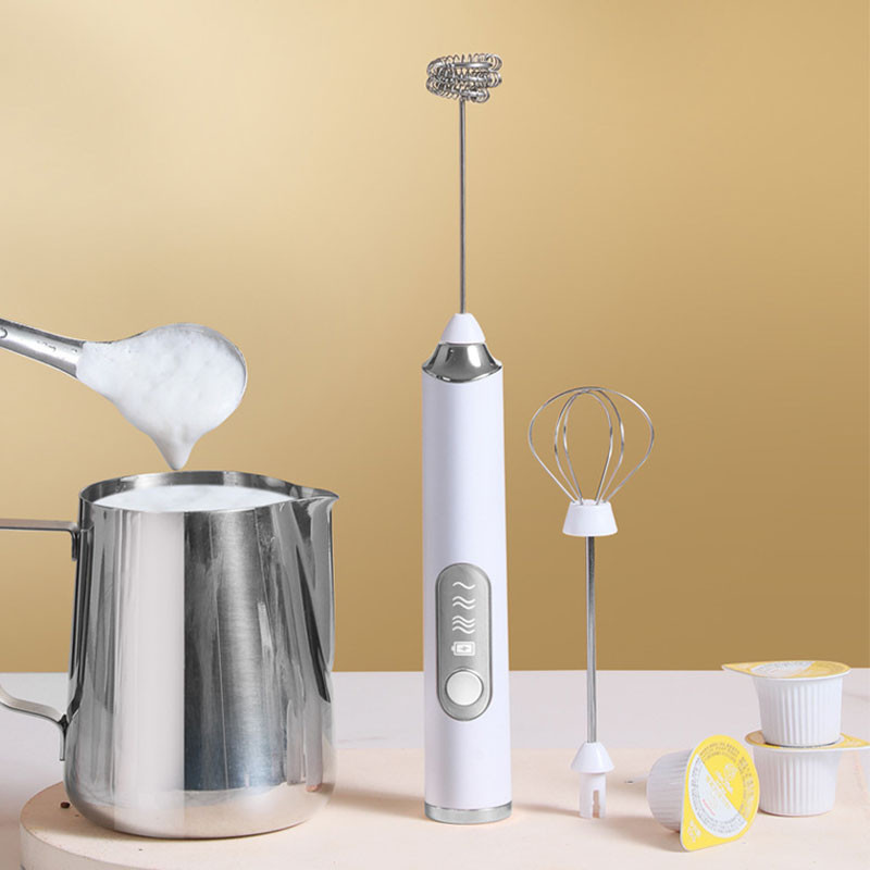 Portátil Recarregável Elétrico Leite Frother, Fabricante De Espuma, Handheld Foamer, Misturador De Bebida De Velocidades