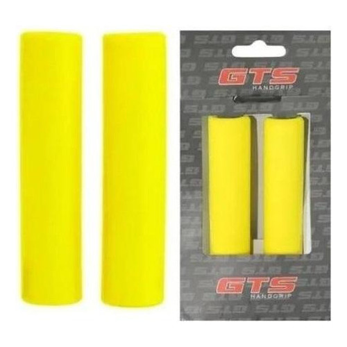 Manopla Silicone Gts Soft Bike Hand Grip Super Macia Cor Amarelo em Oferta na Shopee