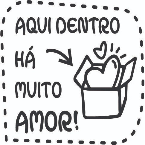 carimbo 4x4 aqui dentro ha muito amor tg002, decoração sacola kraft, artesanato, hobby, pronta entrega, envio imediato