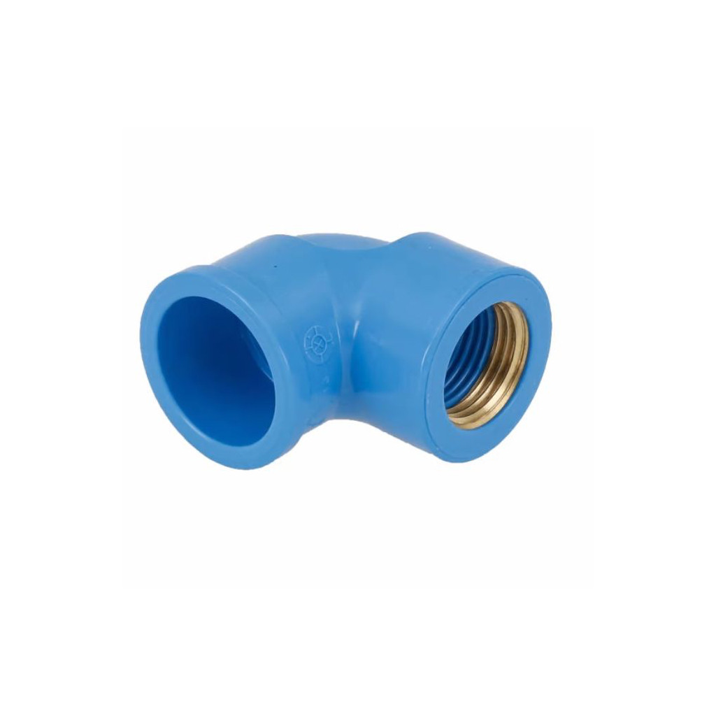 Kit 25 Joelho Azul Pvc Cotovelo Soldavel Curva Rosca Bucha Latão Conexão De 25mm X 1/2 Polegada