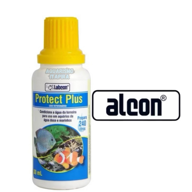 Labcon Protect Plus Neutralizador de Compostos Nocivos aos Peixes 30ml.Condicionador de Agua Aquario