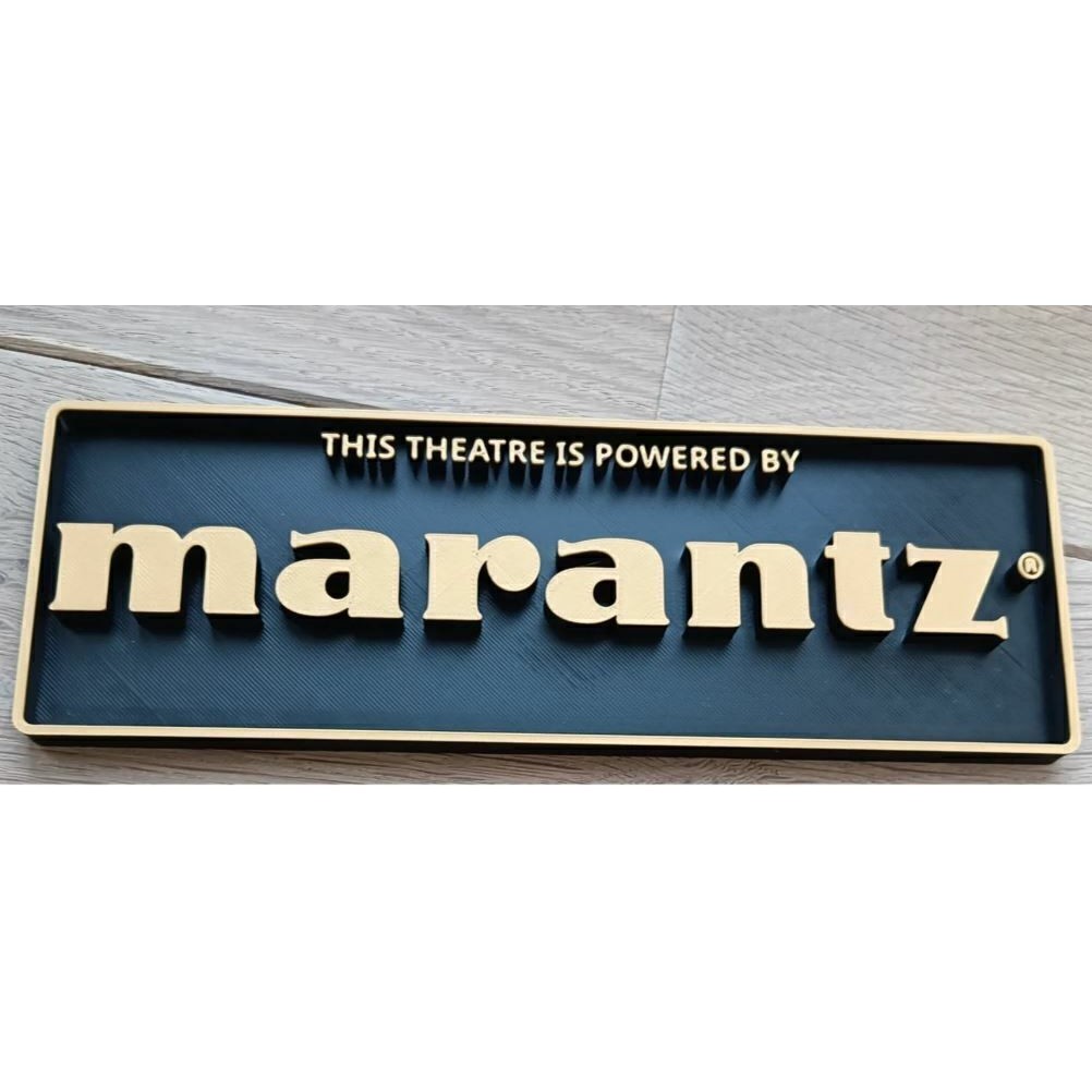 Logo Marantz Em 3D Placa Decoração Geek Sala De Cinema Home Theater