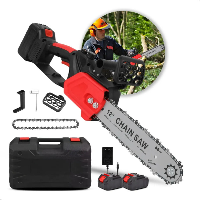 Motosserra Elétrica a Bateria 12” Potente Sem Fio e Pronta para o Trabalho Pesado NOXMIX
