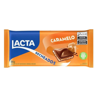 Chocolate Ao Leite Recheado De Caramelo Lacta 104g em Oferta na Shopee