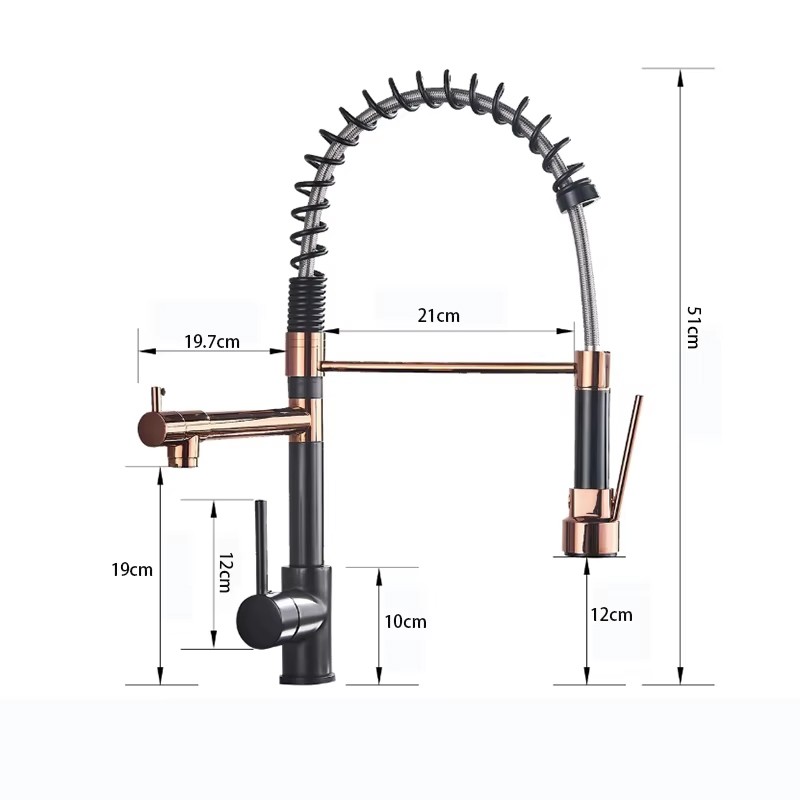 Torneira Cozinha Gourmet de Bancada Monocomando Cromado Com Spray Flexível Misturador