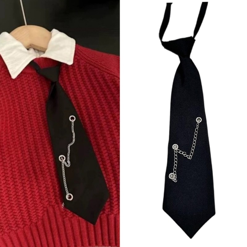 * Elegante Unissex Infantil Coração Gravata Colar Apresenta Pingente Corrente Metal Perfeito Para Roupa