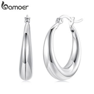 Brincos De Argola Com Design Original BAMOER , Joias Brilhantes De Simples , Presentes Para Mulheres YIE278-M em Oferta na Shopee