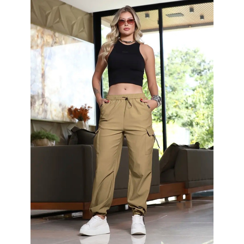 Calça Parachute Com Bolso Cargo Empório Pit Bull Ref. 89284