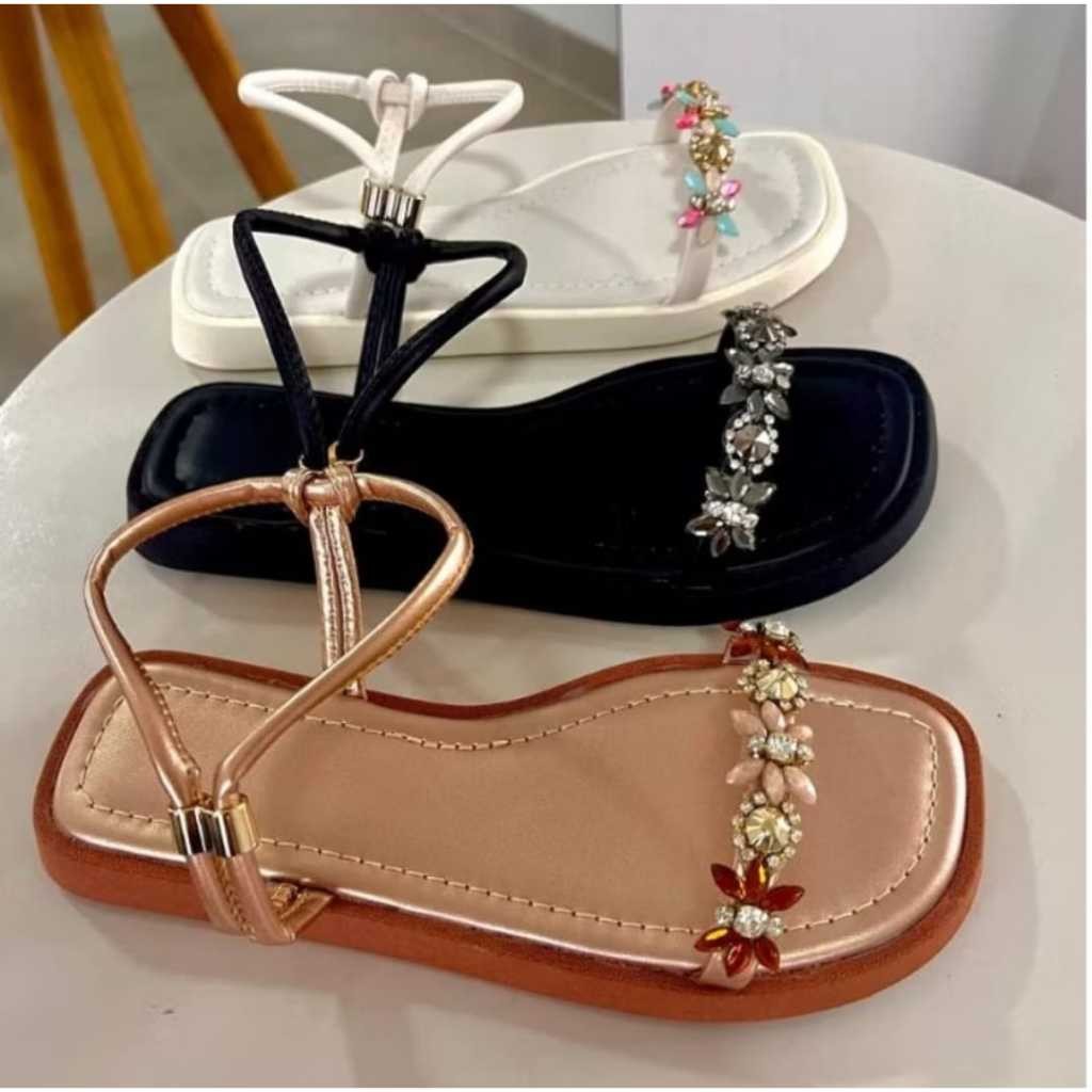 Rasteira Pedraria - Comprar com Melhor Preço em Sandálias e Chinelos