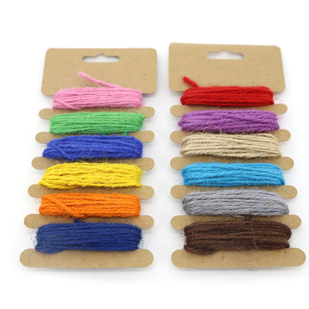 Kit Fio de Juta Le com 6 Cores 18M Cores Diversas - Item Sortido - Mom & Baby
