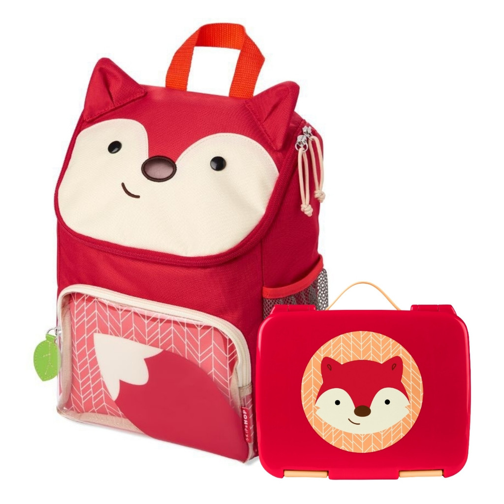 Kit Bento Box Spark Style e Mochila Escolar Zoo Raposa - Skip Hop
