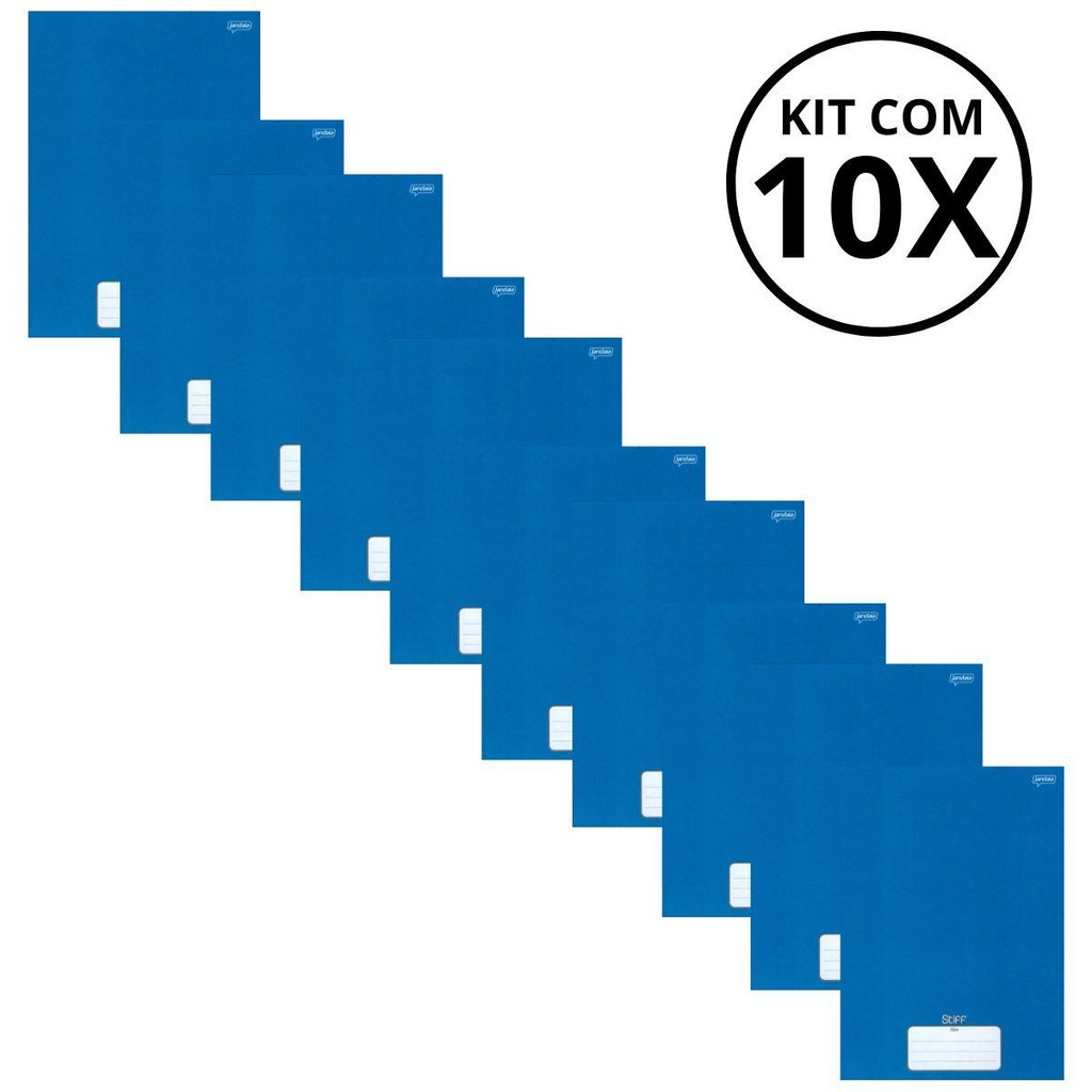 Kit Com 10 Caderno Brochura 96 Fls Pautado Capa Dura - Stiff KITS:KIT 06 em Oferta na Shopee