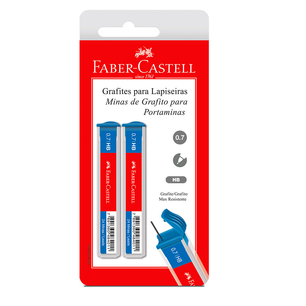 Grafite 0.7 mm SM/TMG07HB com 2 unidades Faber-Castell em Oferta na Shopee