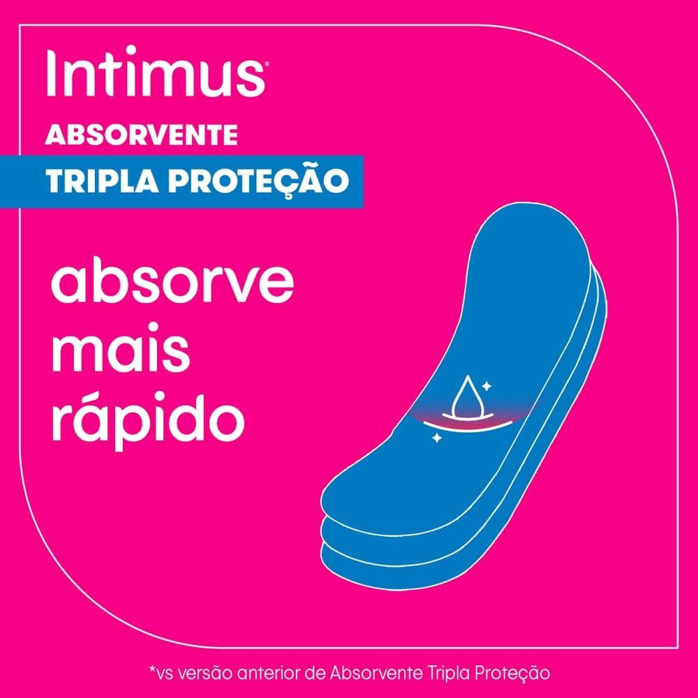 Detalhes do Absorvente Intimus Tripla Protecao Seca Sem Abas 8 Unidades