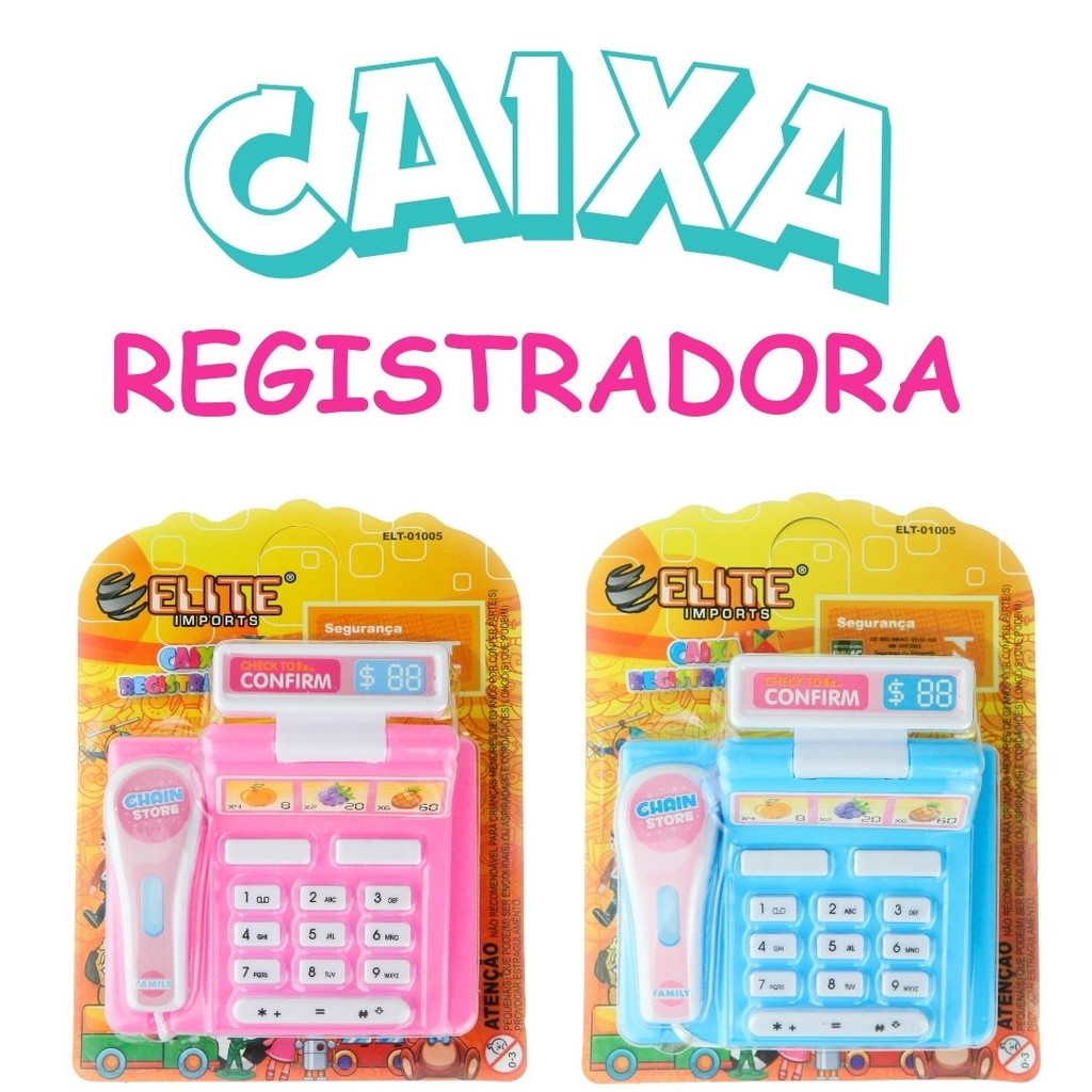 Caixa Registradora Infantil Mercadinho com Calculadora