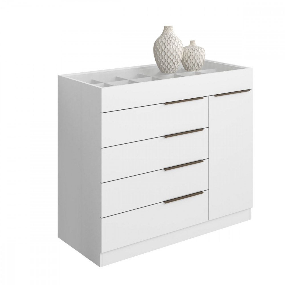 Cômoda Aramóveis  1 Porta 5 Gavetas com Porta Joia em Oferta na Shopee