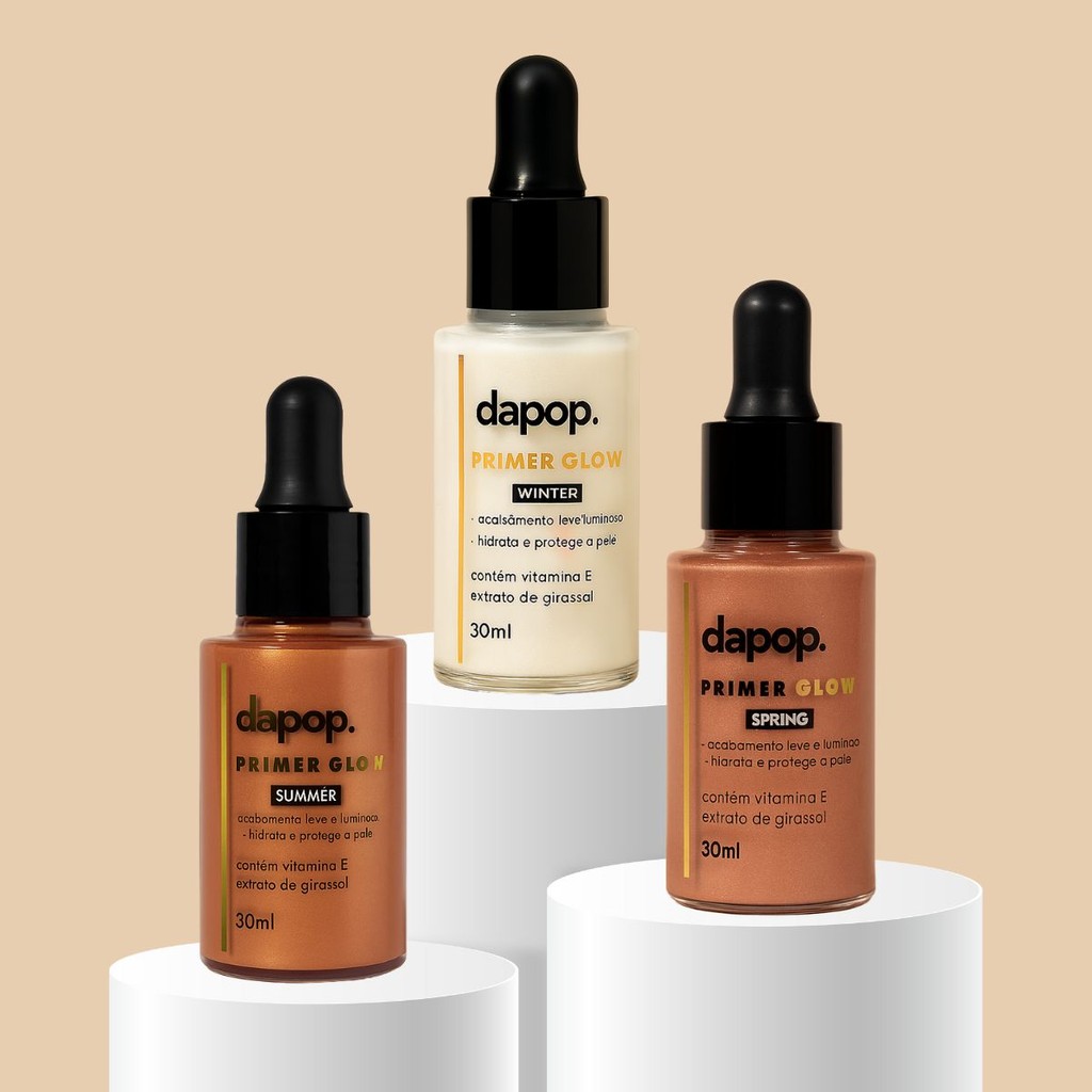 Primer Iluminador Efeito Glow Pele Iluminada e Hidratada - Dapop em Oferta na Shopee