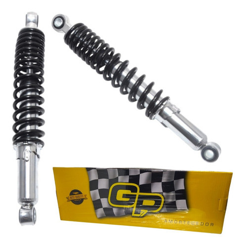 Par de amortecedor traseiro cromado Cg 125 Today 92/93/94 Cg 125 Titan 97/98/99 com regulagem - Gp