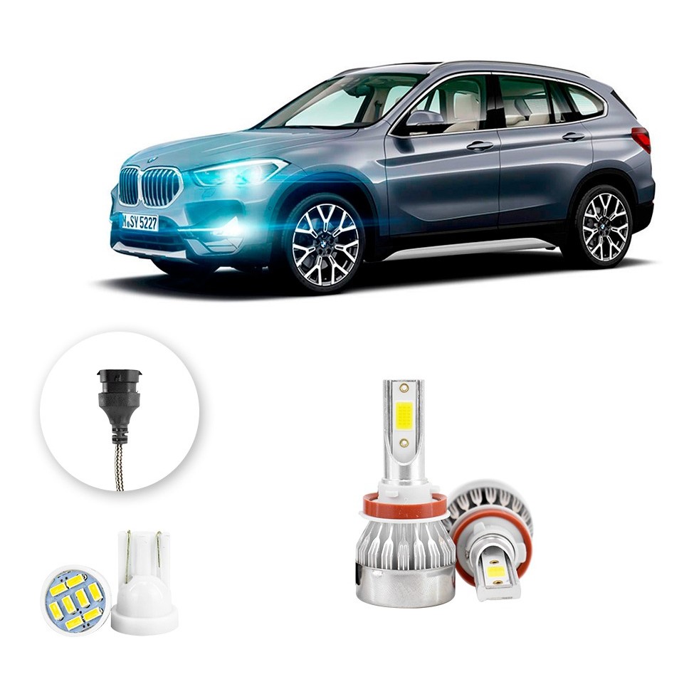 Lampada Farol De Milha Bmw X1 2010-2020 H11 20000lm