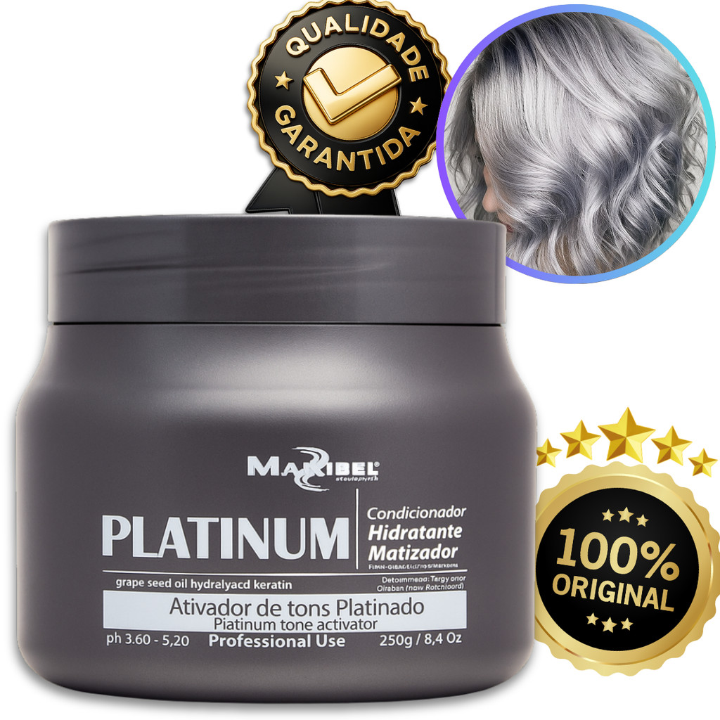 Máscara Matizadora Ativador De Tons Platinum 250g Mairibel