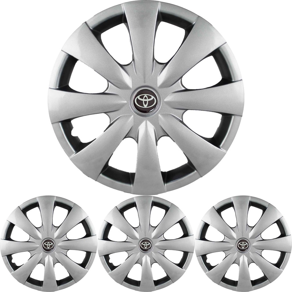 JG 4 Calota Corolla Modelo 2010 Aro 15 Prata Brilhante