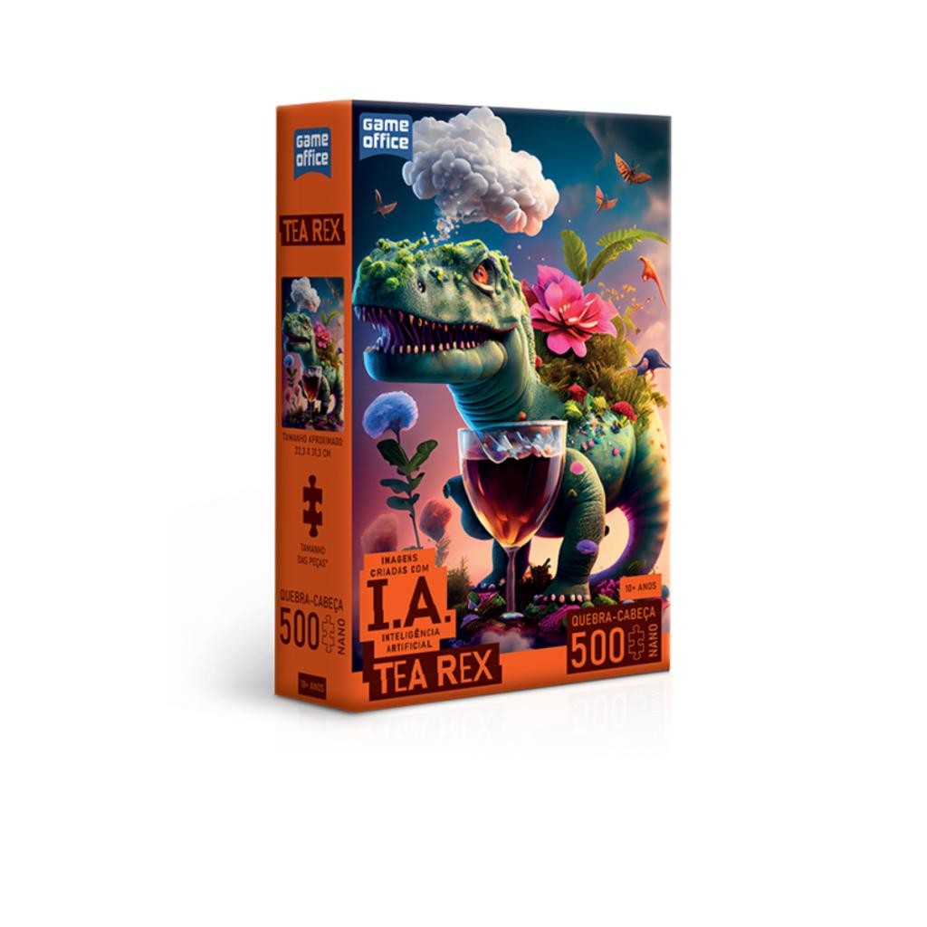 Quebra-Cabeça Neon 500 Peças T-Rex iA Tea Rex Nano - Toyster 003125