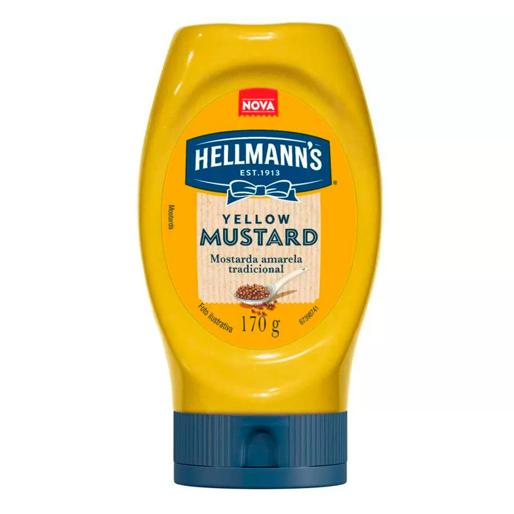 Mostarda Amarela Tradicional Hellmann's Squeeze 170g - Food & Beverages