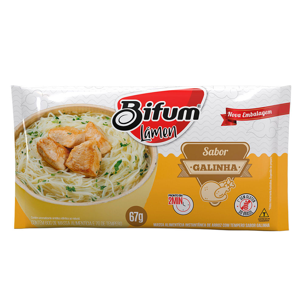 Massa Instantâneo Bifum Lámen Sabor Galinha 67g - Food & Beverages