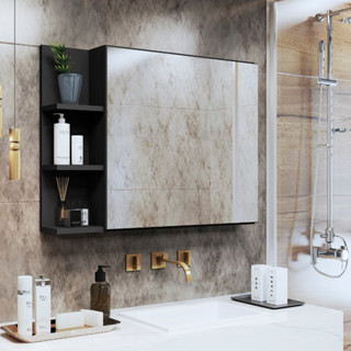 QUEIMA DE ESTOQUE! Armário Espelheira com Porta - VÁRIAS CORES em Oferta na Shopee