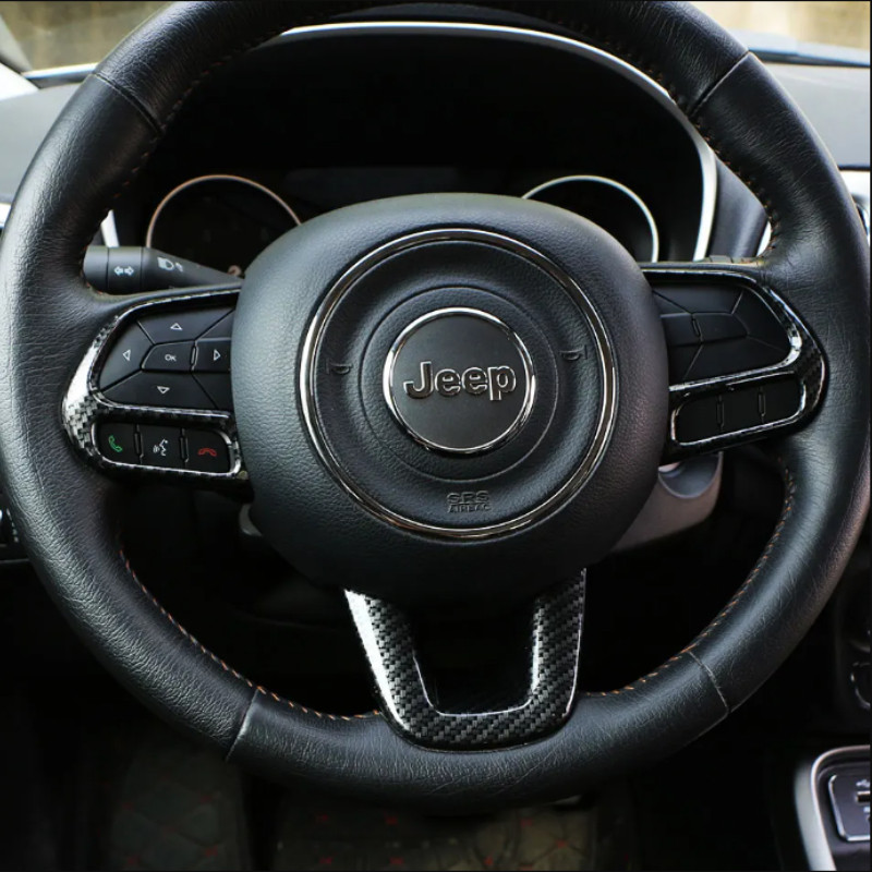 ABS Volante Guarnição Adesivo Para Jeep Renegade 2015-2021 Decoração Interior Do Carro Compass 2017